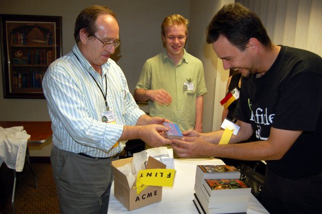 Michael looking at the box of matches